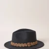 Fashion Jim Anthracite Chine Brode Chapeaux En Feutre
