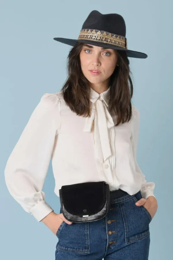 Best Victor Anthracite Brode Chapeaux En Feutre